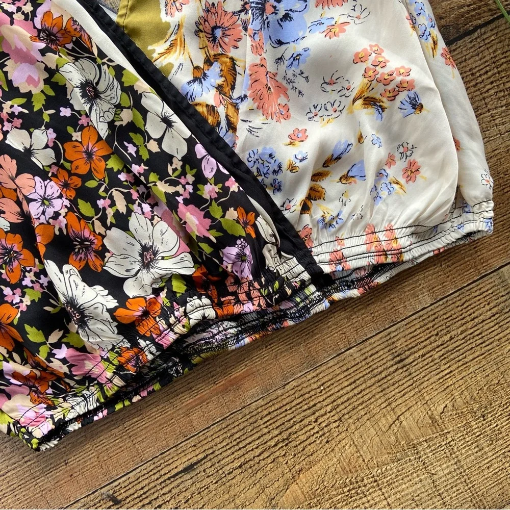 FREE PEOPLE Floral Print Halter/Tank Top